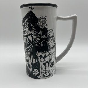 Nightmare Before Christmas Jack White Coffee Cup Latte Mug Collectible Tall NOS